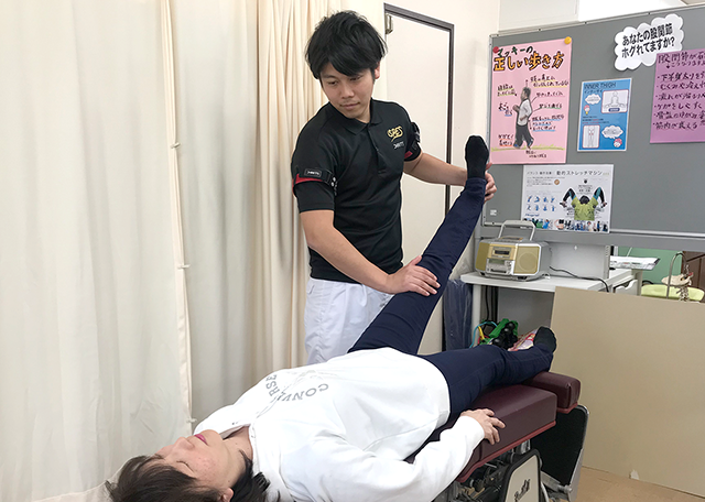 施術中の写真